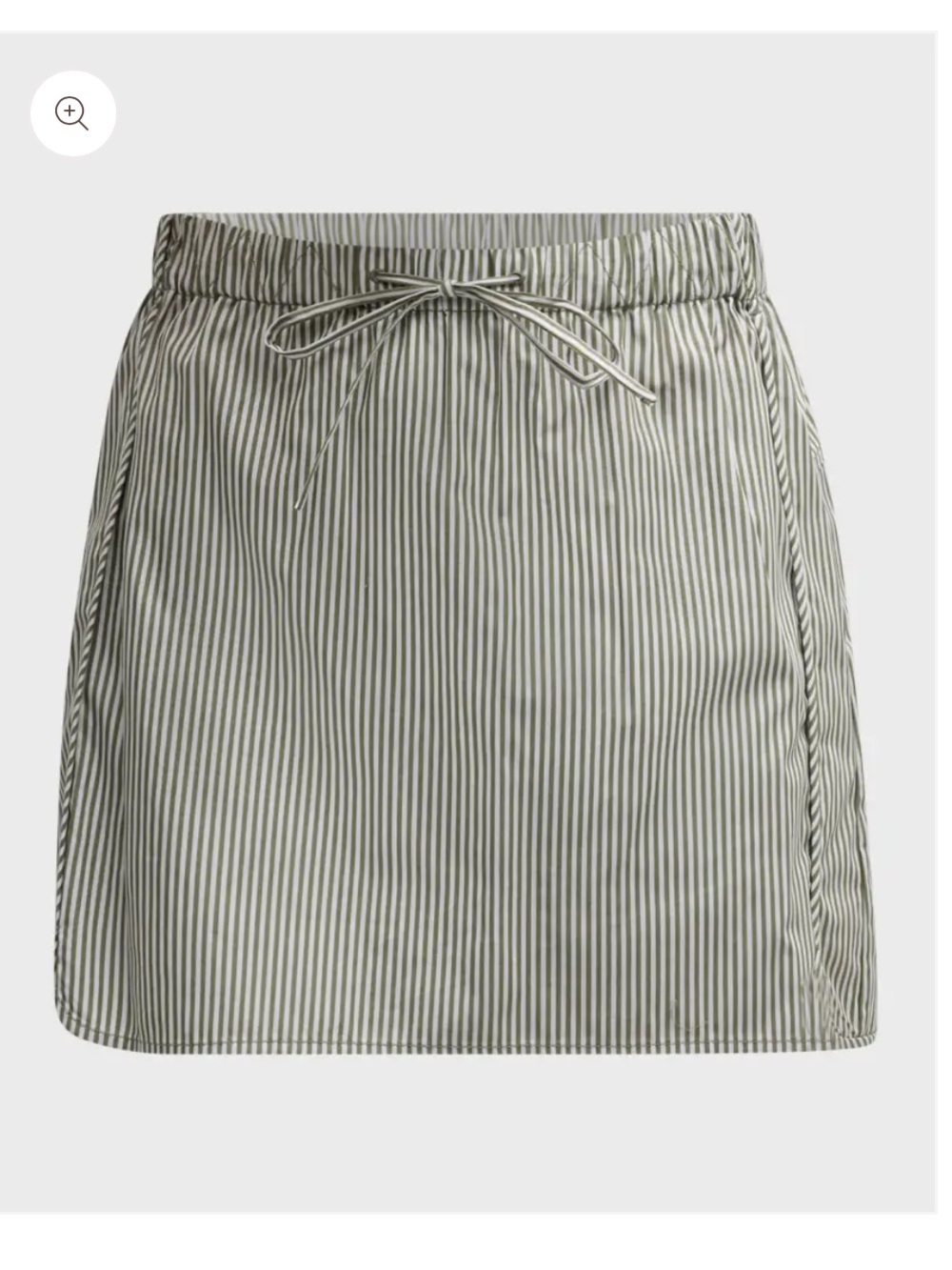 SIMKHAI Shiori Drawstring Cotton Stripe Mini Skirt XS 100% cotton